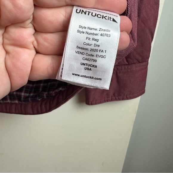 Untuckit Red Ziraldo Flannel Quilted Lined ButtonDown Shirt Jacket/Shacket NWT M - Picture 12 of 15